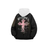 Черный хлопковый пуховик (утеплённый)