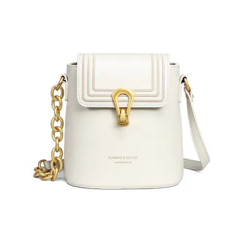 PESASRIE Коровья кожа с синтетической кожей сумка через плечо стандартная женская молочный коктейль белый