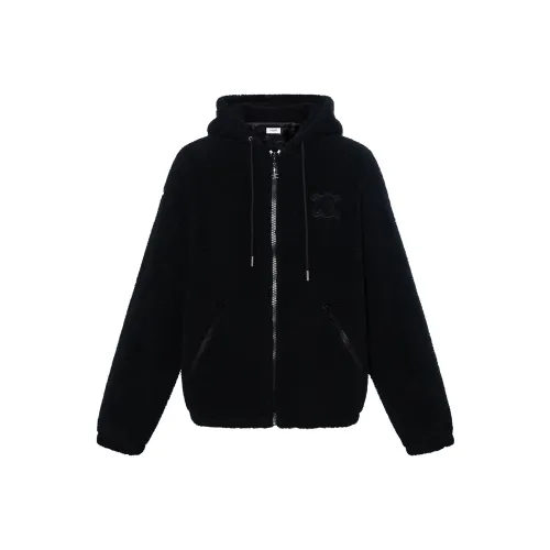 CELINE Мужские бархатные куртки черного цвета