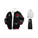 Black (В комплекте с Фотиния Серый Двойной Пуговицы Свитшот + Повседневные Штаны)