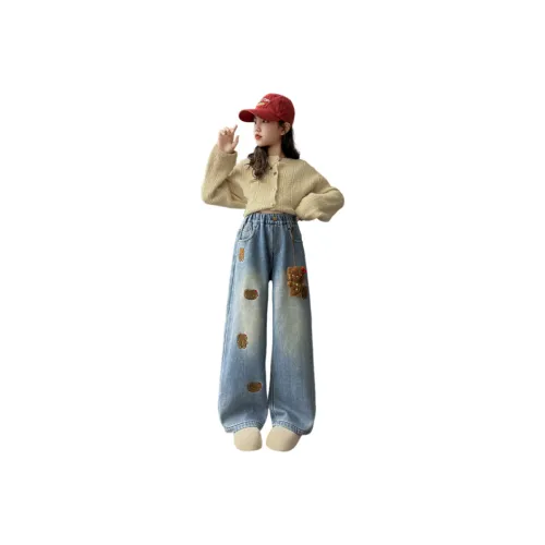 Little Redfish Изображение Цвет С флисовой подкладкой Школьный возраст Джинсы