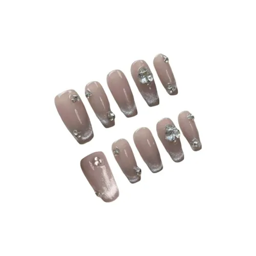 MONLEYTA 844 Кристальная Кошка's Eye Флашер Rhinestone Средний LADDER Светло-розовый Градиент Однотонный