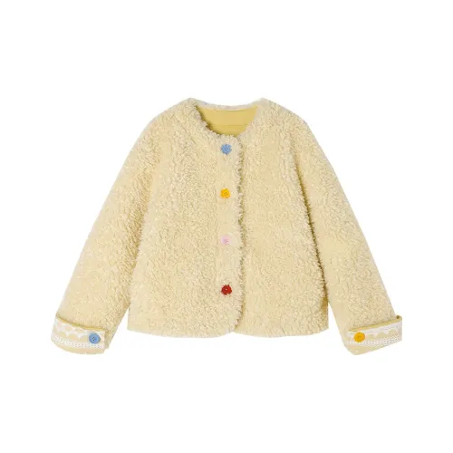 YUANYUAN GIRL Овечья шерсть Пальто Зимний Детский Возраст 3-7 лет