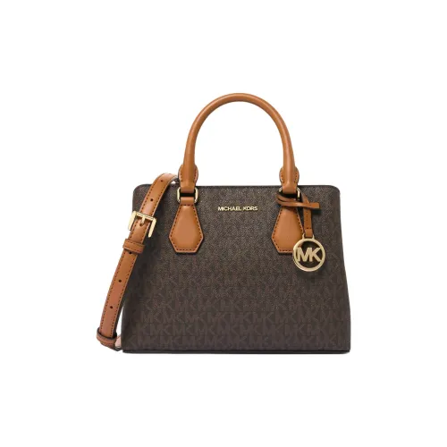 MICHAEL KORS CAMILLE Искусственная кожа Сумка Маленькая Женская Темно-коричневый и Желтый Коричневый