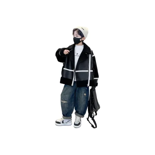 Smileyworld Черное пальто с флисовой подкладкой из шерпа школьная куртка