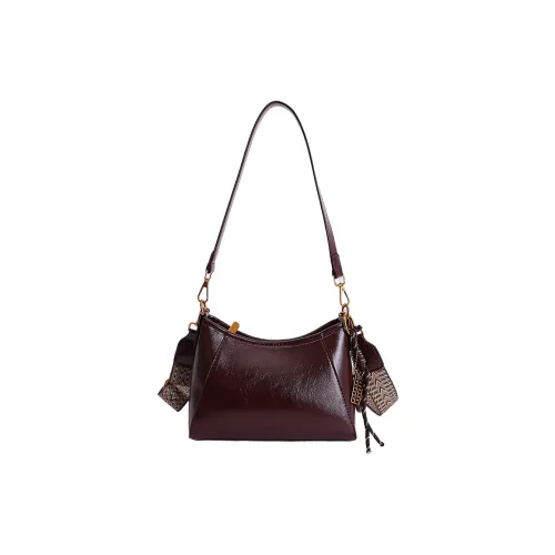 Three Ducklings ПУ (полиуретан) Сумка через плечо Стандартная Женская Бордовый Кофейный Коричневый Черный