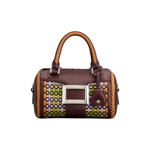 Roger Vivier Belle Vivier Телячья кожа Одно плечо Сумка Женская Коричневая