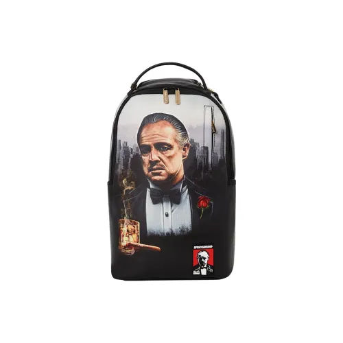SPRAYGROUND Godfather Коллаборация Искусственная кожа Рюкзак Унисекс Черный