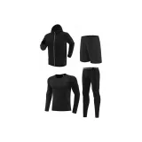 Флисовая подкладка, черный, комплект из 4 предметов (только плотно прилегающая одежда, комплекты с флисовой подкладкой)