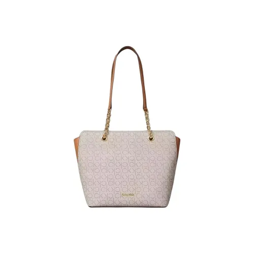 CALVIN KLEIN Полиуретан Сумка через плечо Женская Миндаль Серый Коричневый Карамель