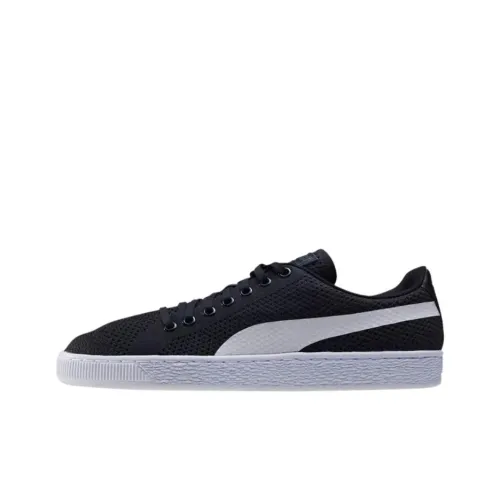 PUMA Basket Classic Скейтборд Кроссовки Мужские Черный Белый