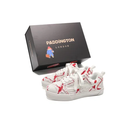 Paddington Bears Износостойкие и Легкие Низкие Кроссовки для скейтбординга Унисекс Белый Красный