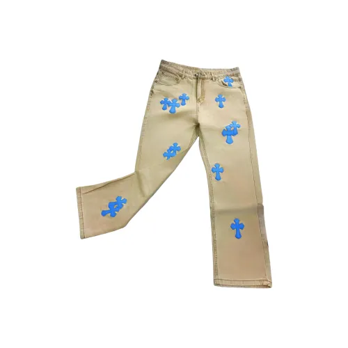 QEWBG Хаки Унисекс Джинсы