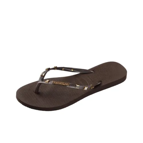Havaianas Устойчивые к истиранию Шлепанцы Женские Темно-коричневые
