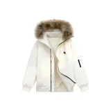 Бежевый пуховик 90 [без принта]