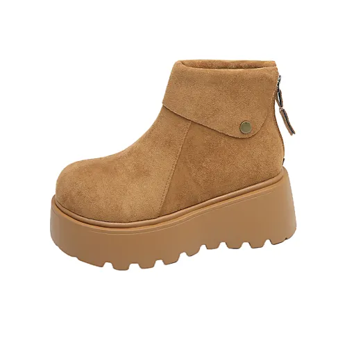 QINBU Утепленная обувь Термозащита Увеличение высоты Устойчивость к истиранию Противоскользящий 11 см Зимние ботинки Женские