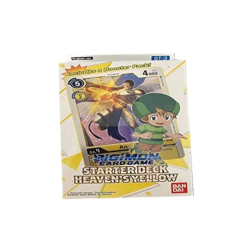 Коллекционная карта игры Digimon от BANDAI стартерный набор Deck Paradise желтый ST 3 английский язык версия карты для дуэлей 1 шт