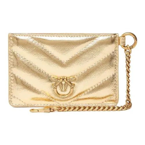 PINKO Коровья кожа Держатель для карт Женский Золотой