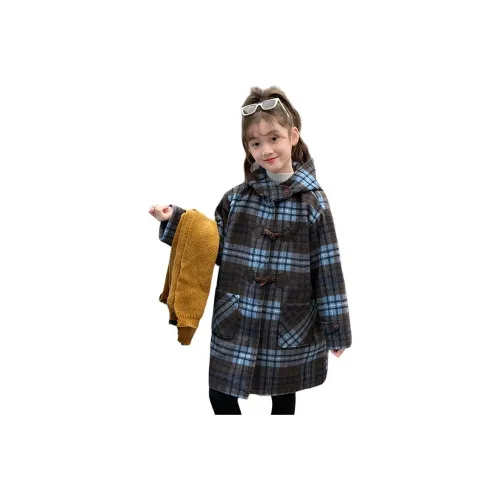 Giyu Клетчатый Нейлон Пальто Подростки