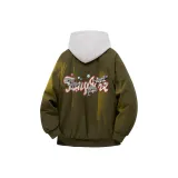 Армейский зеленый [утолщенный и с флисовой подкладкой, тяжелый] (в комплекте с высококачественным тяжелым бело-серым свитшотом с фотинией)