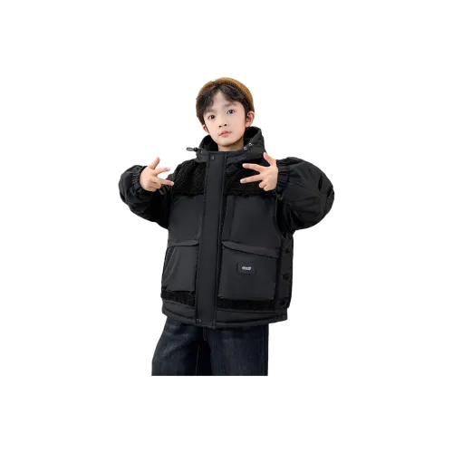 Smileyworld Черный Утолщенный Пальто Школьный возраст Топы