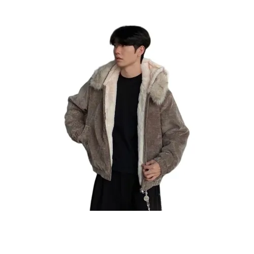 GUHUO Old Деньги Золотисто-коричневый Унисекс Пуховики