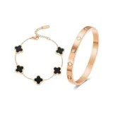 Черный клевер Браслет + Браслет