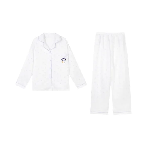WANANNI Белый Женский Пижамный Комплект