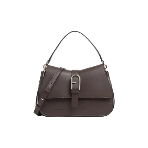 Furla Телячья кожа Одно плечо Сумка Средний Женский Темно-коричневый