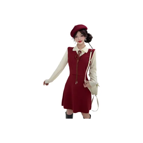 GRAYISMOON Длинное платье с длинными рукавами женское