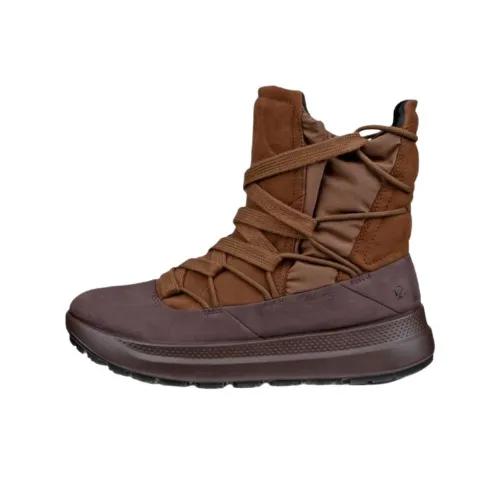 Ecco Solice Теплые Снежные Ботинки Женские Коричневые