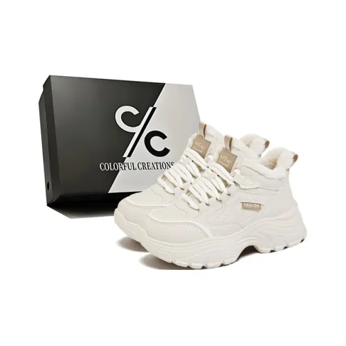 Colorful Creations Термический Износостойкий Легкий Противоскользящий MID Топ Толстая подошва Кроссовки Женские