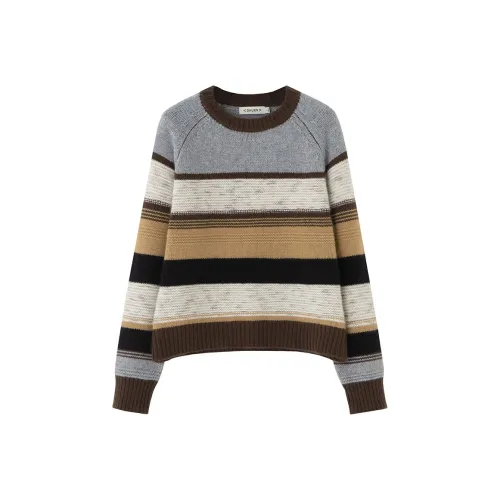 SOON FLOWER Серый Белый Градиент Женский Свитер