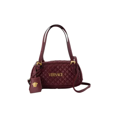 VERSACE Кожа Сумка через плечо Мини Женская Темно-бордовый