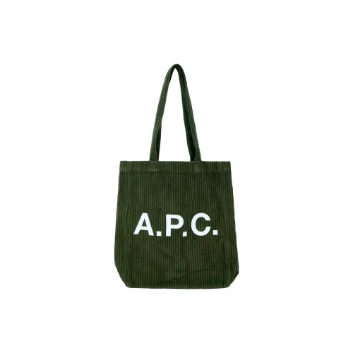 A.P.C. Joint Paragraph Хлопок Тоут Сумка Сумка для покупок Сумка Женская Зеленая