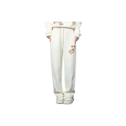 LALABOBO Ecru Unisex Casual Pants