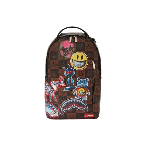 SPRAYGROUND Ron English Коллаборация Искусственная кожа Рюкзак Унисекс Темно-коричневый