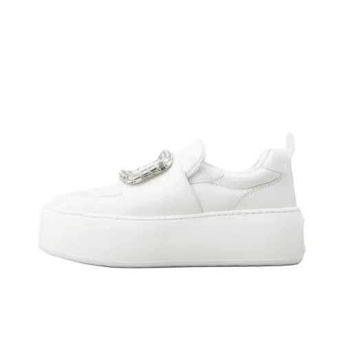 Roger Vivier VIV' Вверх Низкие Кроссовки для скейтбординга Женские Белые