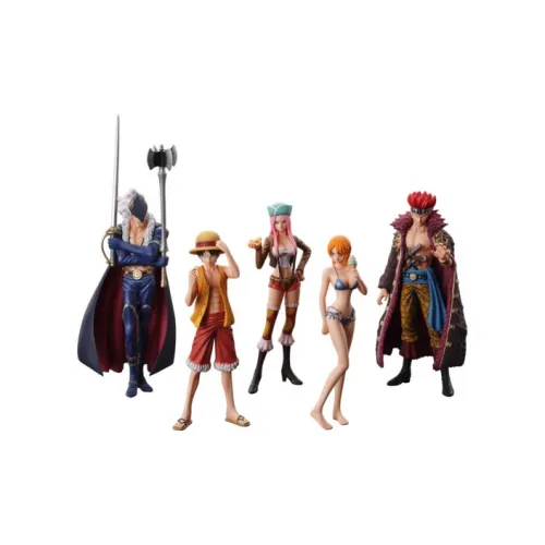 Фигурка BANDAI One Piece Луффи полный комплект счастливый розыгрыш одна капсульная игрушка целая коробка 5 шт