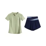 Комплект одежды (Зеленая рубашка с коротким рукавом + Синие штаны)