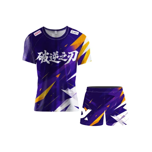 PANHIGH Blade of Resistance Бадминтон Джерси Унисекс Фиолетовый Желтый