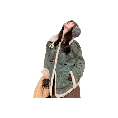 Vintage Cars Denim Jacket Women's