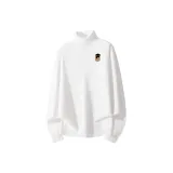 [Мягкая кожа-дружелюбный] Белый (T-карман с милым дизайном питомца, логотип на груди)