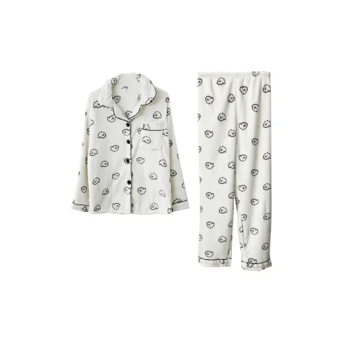 WANANNI Экрю Женские Пижамные Комплекты
