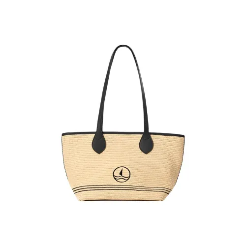 NAVIGARE Ткань Синтетическая кожа Сумка на плечо Большая Женская Соломенное плетение Коричневый