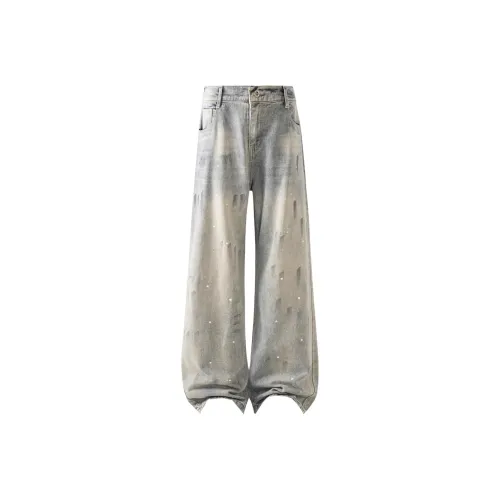 AULDEY Синий Серый Унисекс Джинсы