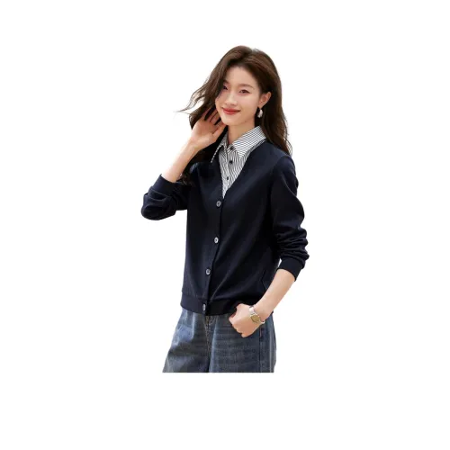 Mo Han Yi Mei Рубашка Женская Темно-синяя