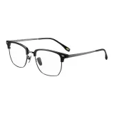 Мистик Черная Рама с Ультра-Легкой Титановой Рамой - Улучшенная Градиентная Серая Защита от Синего Света