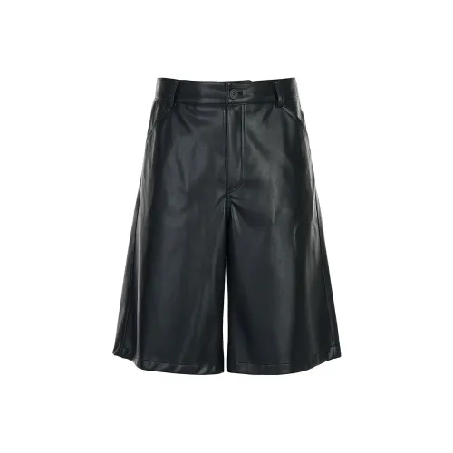 Le 17 Septembre Штаны из искусственной кожи Бермуды Повседневные шорты Унисекс