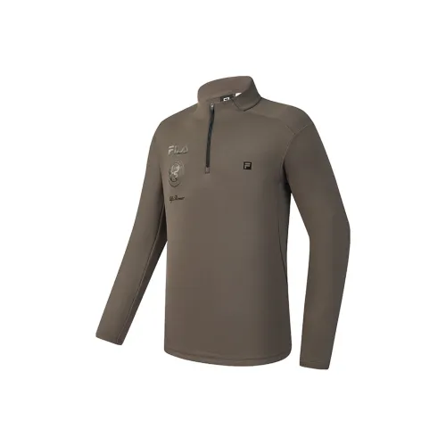 FILA SKI T Рубашка Мужская Темно-умбровая Серый